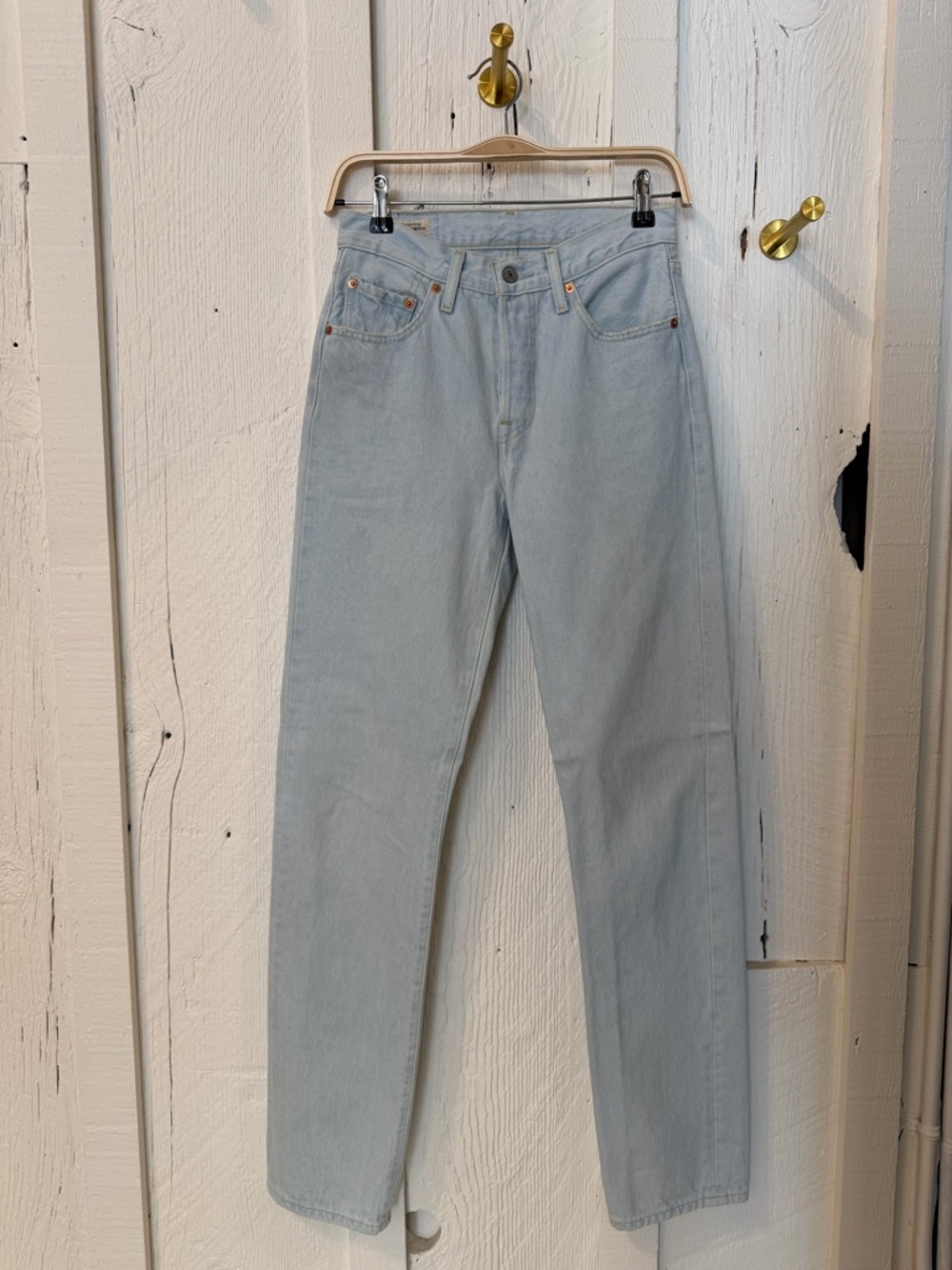 Levi's Light Blue High-Rise Straight Jeans
#levis